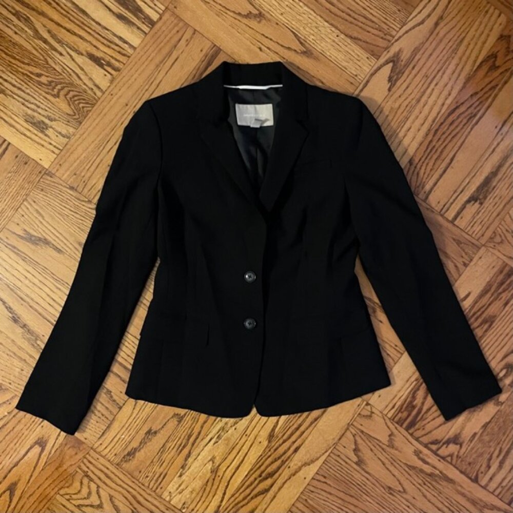 Banana Republic black wool blazer, size 2 Petite